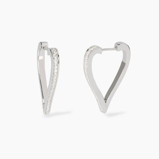 Mabina - Orecchini Lovely - Cuore Zirconi - Argento