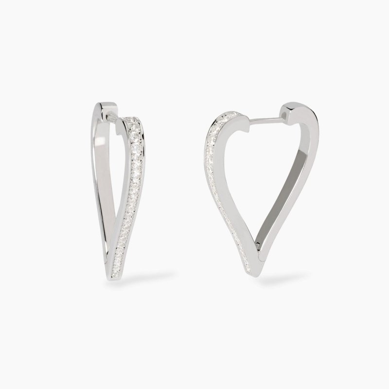 Mabina - Orecchini Lovely - Cuore Zirconi - Argento