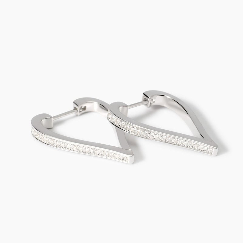 Mabina - Orecchini Lovely - Cuore Zirconi - Argento