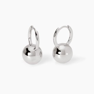 Mabina - Orecchini A Cerchio - Sfera Boule - Argento