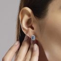 Mabina - Orecchini Con Acquamarina Sintetica - Argento