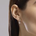 Mabina - Orecchini Monachella - Zirconi Cuore - Argento