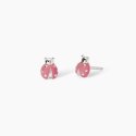 Mabina - Orecchini Da Bambina - Coccinelle Rosa - Argento