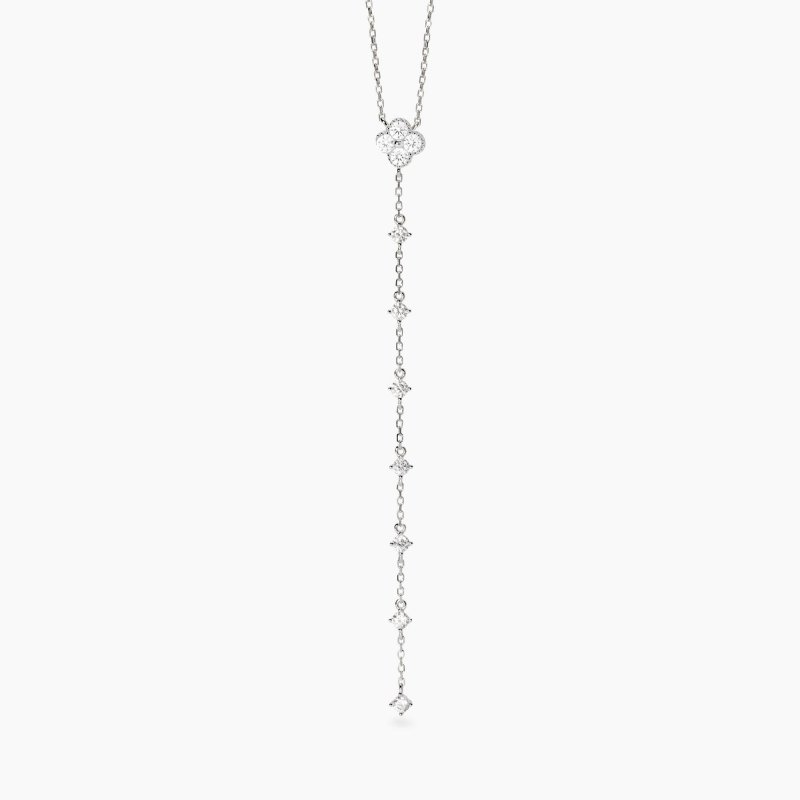Mabina - Collana Catena A Y - Fiore Jasmine - Argento