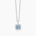 Mabina - Girocollo Con Zirconi - Argento - Acquamarina