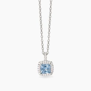 Mabina - Girocollo Con Zirconi - Argento - Acquamarina