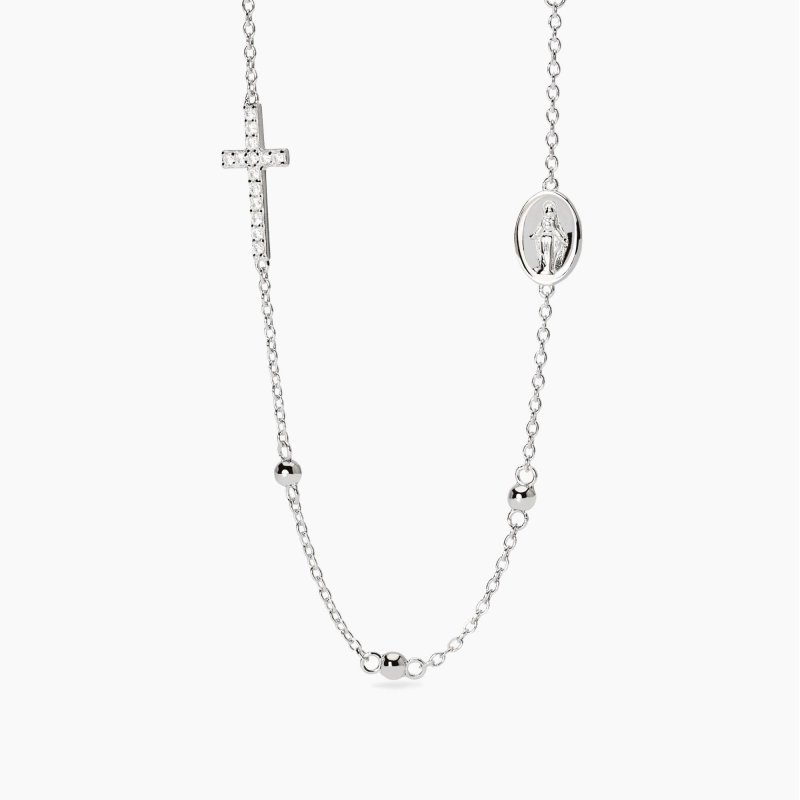 Mabina - Girocollo Rosario - Argento - Zirconi
