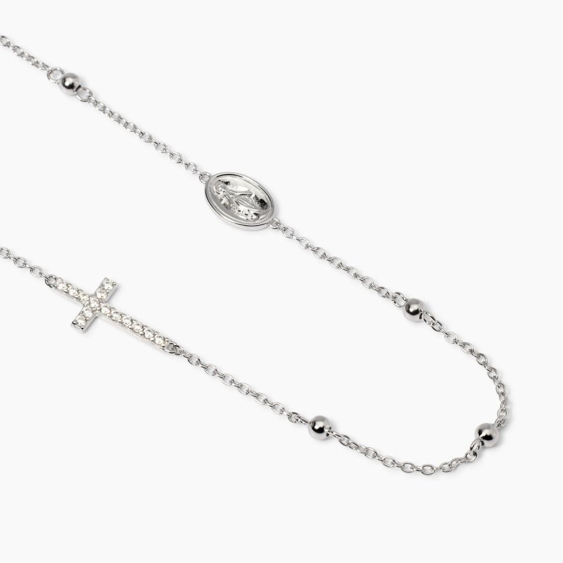 Mabina - Girocollo Rosario - Argento - Zirconi