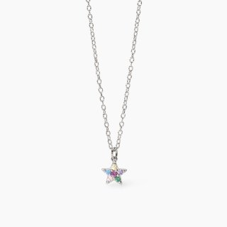 Mabina - Girocollo Stella Multicolor - Argento - Zirconi