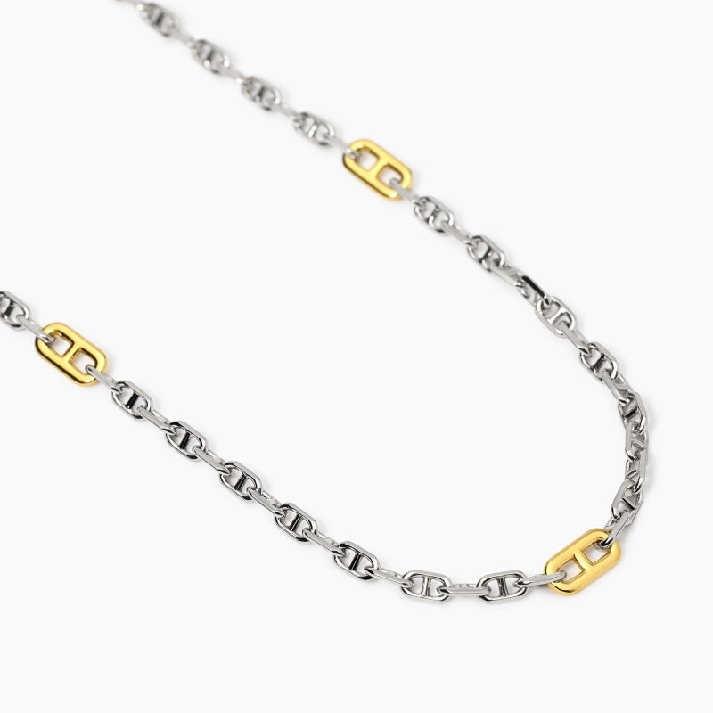 Mabina - Collana Uomo Skipper - Argento - Oro 18K