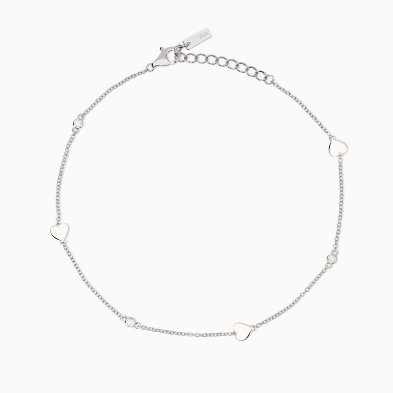 Mabina - Cavigliera Regolabile - Cuori - Argento 925