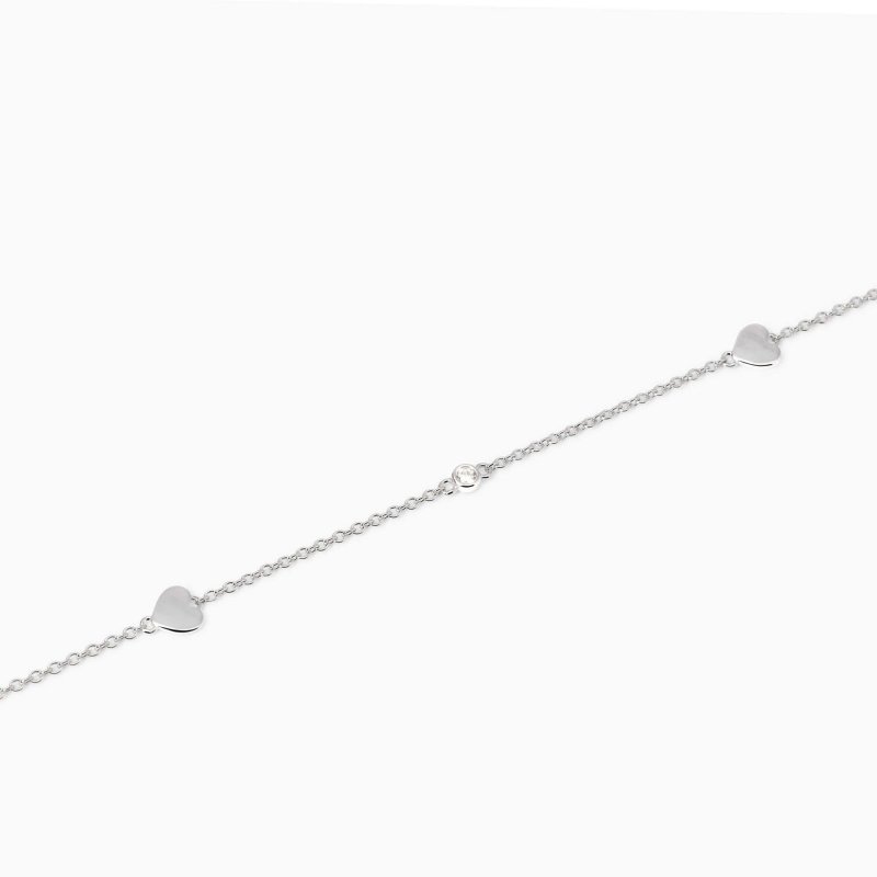 Mabina - Cavigliera Regolabile - Cuori - Argento 925