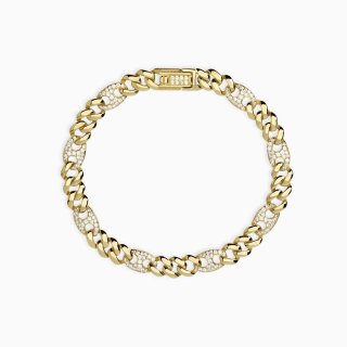 Mabina - Bracciale In Argento Dorato - Zirconi - 18K