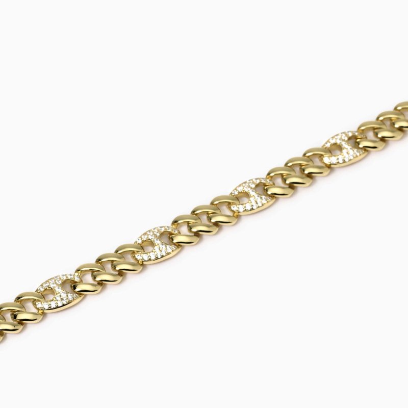 Mabina - Bracciale In Argento Dorato - Zirconi - 18K
