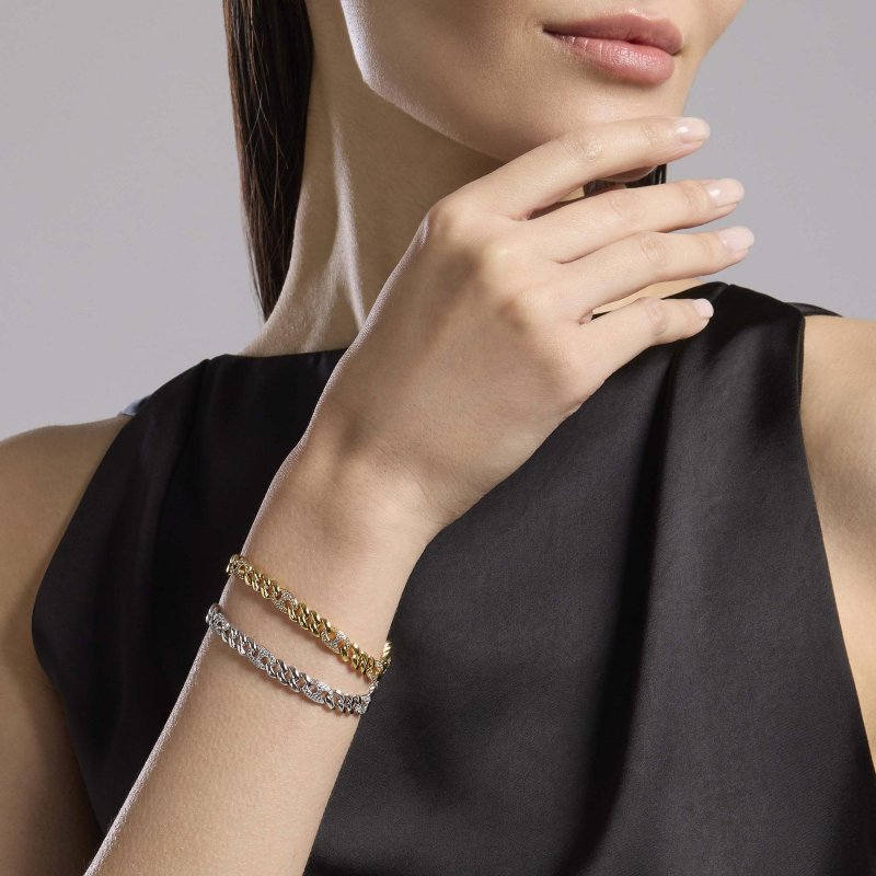 Mabina - Bracciale In Argento Dorato - Zirconi - 18K