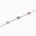 Mabina - Bracciale Jasmine - Argento Dorato - Fiori Zirconi
