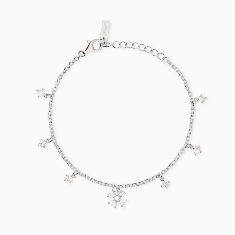 Mabina - Bracciale Con Ciondoli - Zircone - Quadrifoglio