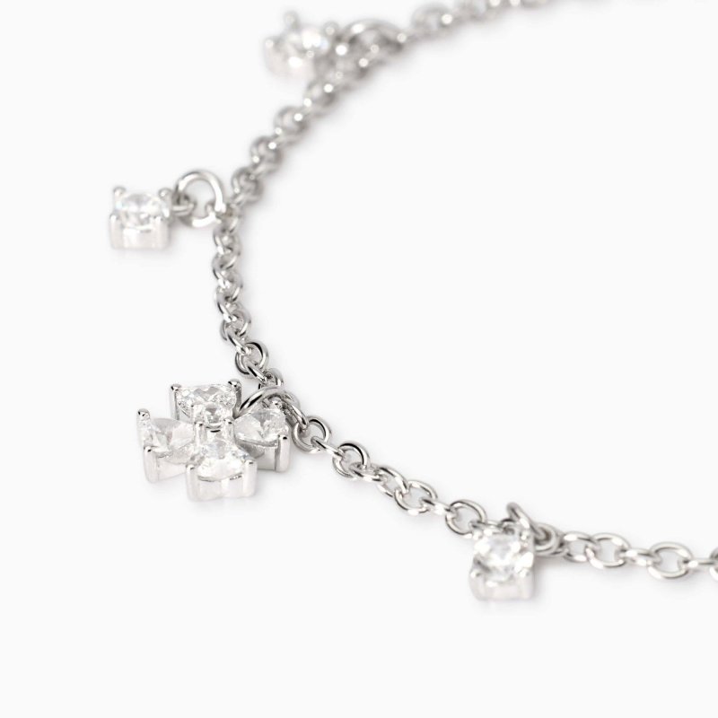 Mabina - Bracciale Con Ciondoli - Zircone - Quadrifoglio