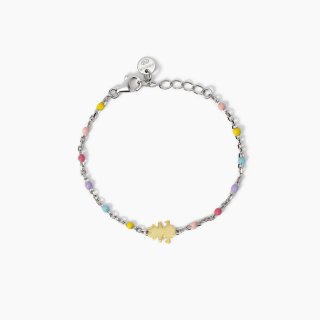Mabina - Bracciale Multicolor Bimba - Argento E Oro 9K
