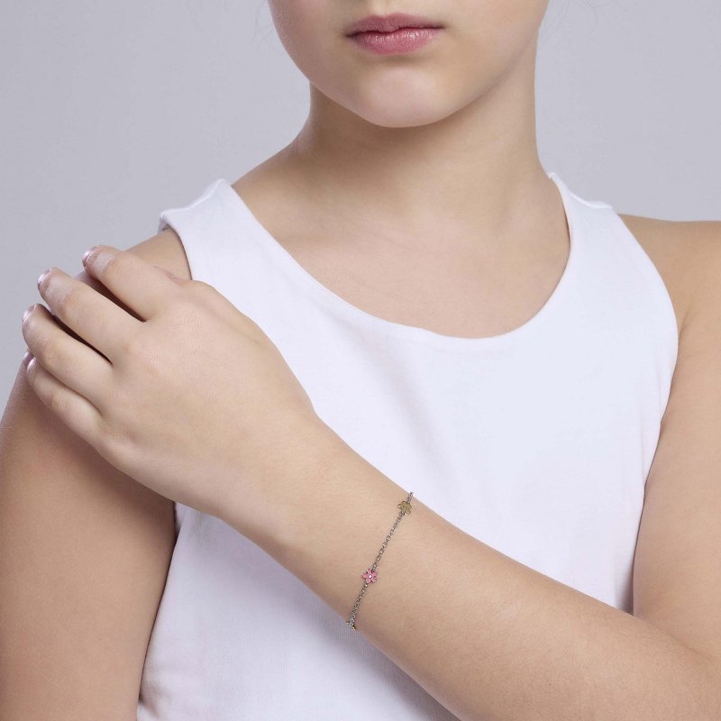 Mabina - Bracciale Flora - Argento Rodiato - Oro 9K