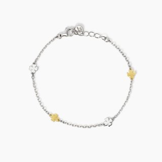 Mabina - Bracciale Con Quadrifogli - Argento E Oro