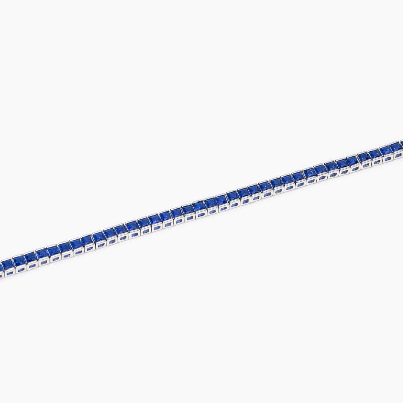 Mabina - Bracciale Tennis Uomo - Argento - Zirconi Blu