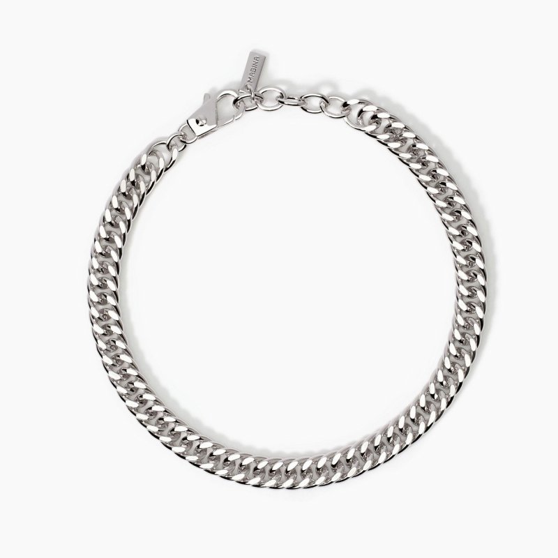 Mabina - Bracciale Uomo - Catena Groumette - Argento