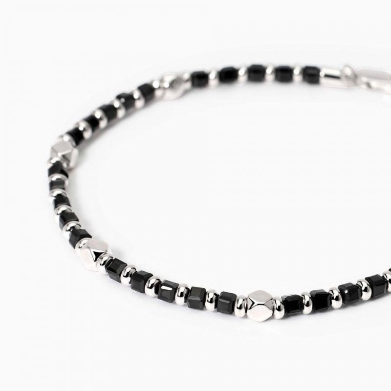Mabina - Bracciale Uomo - Argento - Agata Nera