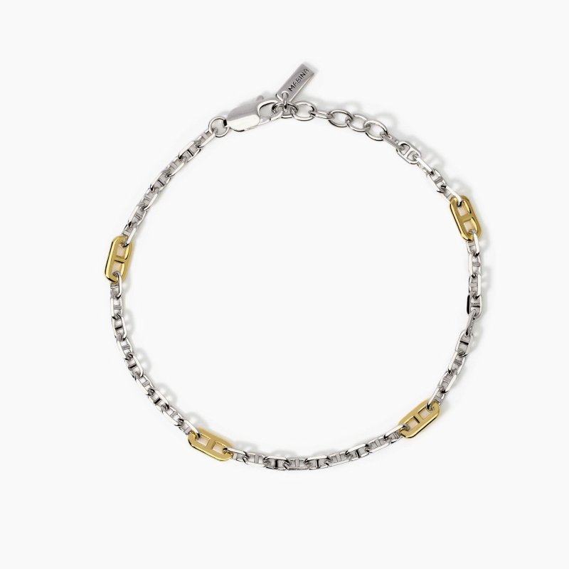 Mabina - Bracciale Uomo - Argento Rodiato - Oro 18K