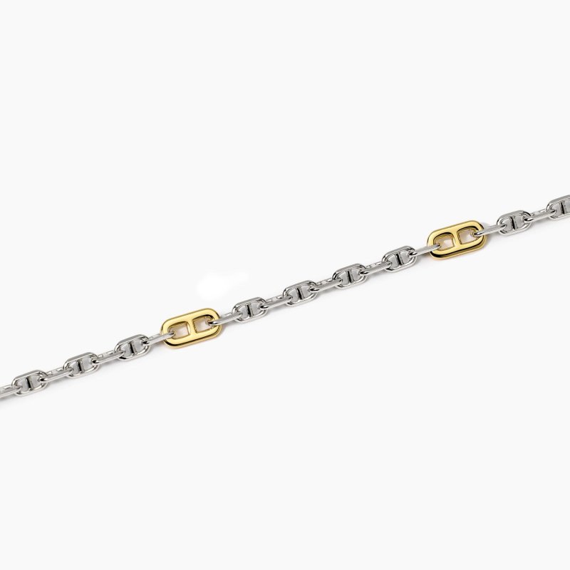 Mabina - Bracciale Uomo - Argento Rodiato - Oro 18K