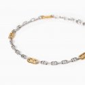 Mabina - Bracciale Uomo - Argento Rodiato - Oro 18K