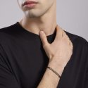Mabina - Bracciale Intrecciato - Lab Leather - Argento