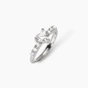 Mabina - Anello Regolabile - Cuore Zirconi - Argento