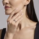Mabina - Anello Regolabile - Cuore Zirconi - Argento