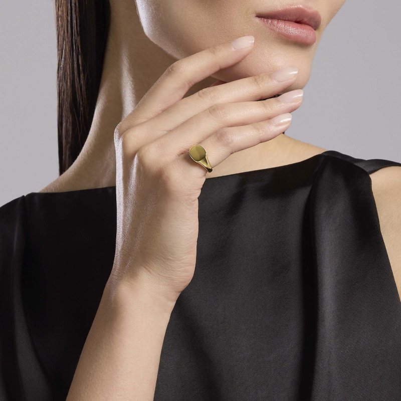 Mabina - Anello Chevalier - Argento 925 - Oro 18K