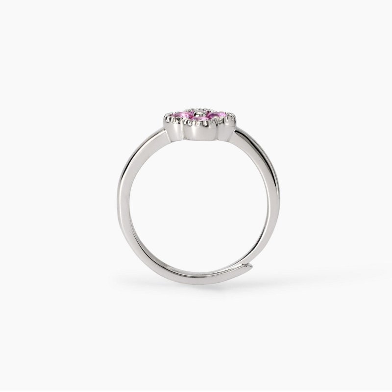 Mabina - Anello Con Fiore Rosa Jasmine - Argento 925