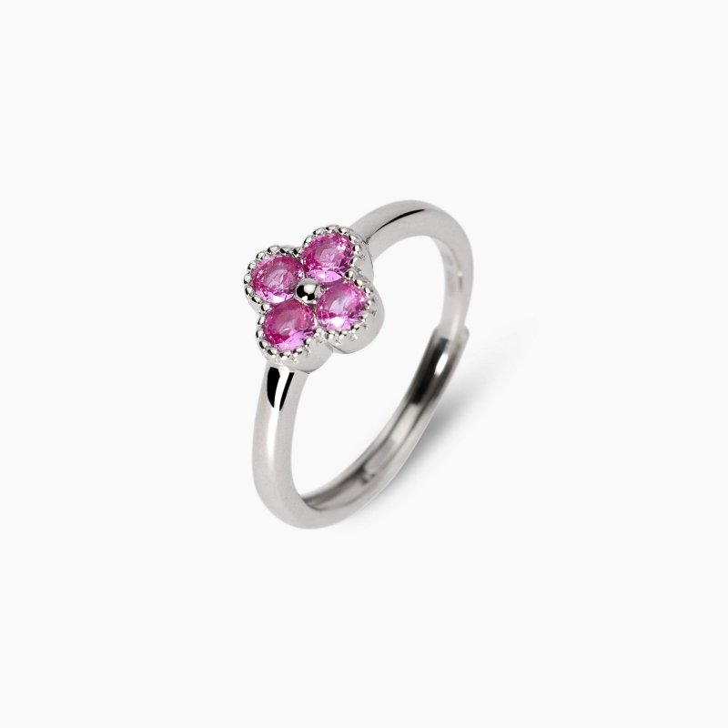 Mabina - Anello Con Fiore Rosa Jasmine - Argento 925