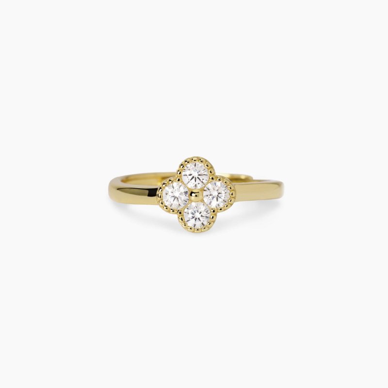 Mabina - Anello Jasmine - Argento Dorato - Zirconi