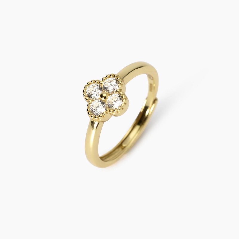 Mabina - Anello Jasmine - Argento Dorato - Zirconi