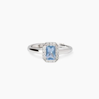 Mabina - Anello Con Acquamarina Sintetica - Argento 925