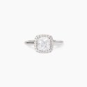 Mabina - Anello Argento Zircone - Taglio Princess