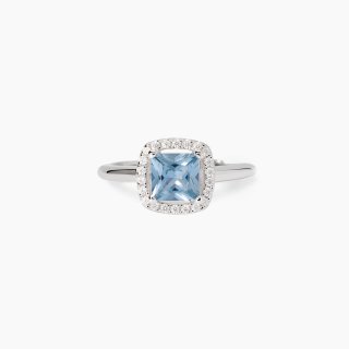 Mabina - Anello Con Acquamarina Sintetica - Argento 925