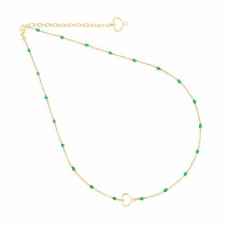 Maman Et Sophie - Girocollo Smalto Verde - Argento 925