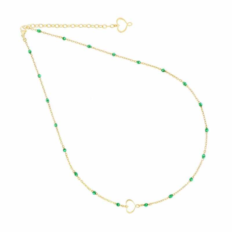 Maman Et Sophie - Girocollo Smalto Verde - Argento 925