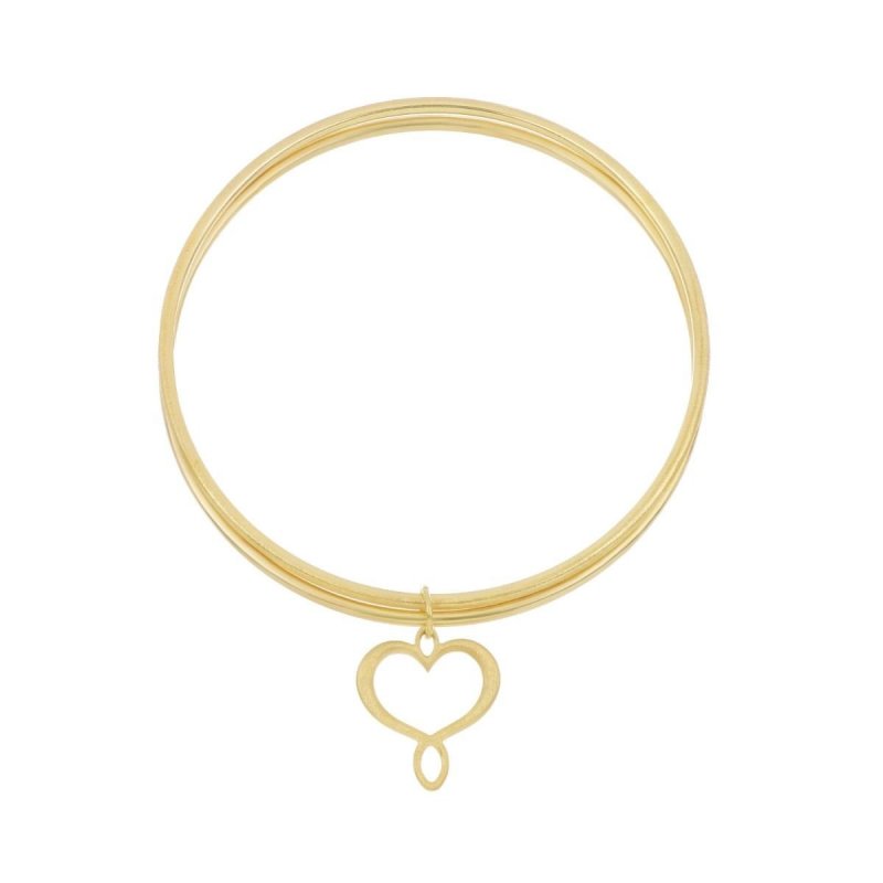 Maman Et Sophie - Bracciale Cuore Satinato - Argento 925