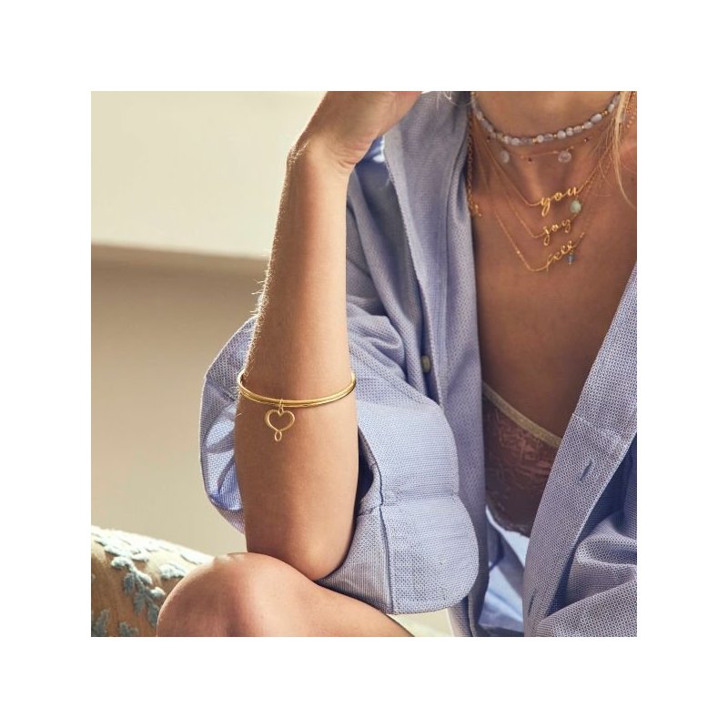 Maman Et Sophie - Bracciale Cuore Satinato - Argento 925