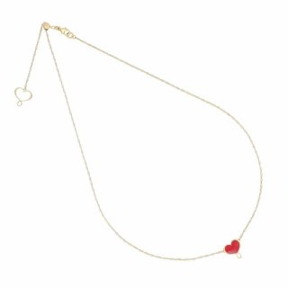 Maman Et Sophie - Girocollo Cuore Rosso - Argento 925
