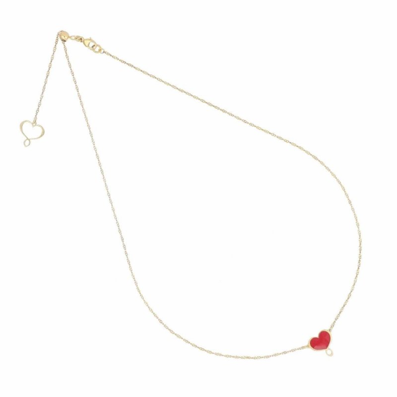 Maman Et Sophie - Girocollo Cuore Rosso - Argento 925