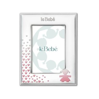 Le Bebé - Cornice Sagoma Bimba - Argento - 10X15 Cm