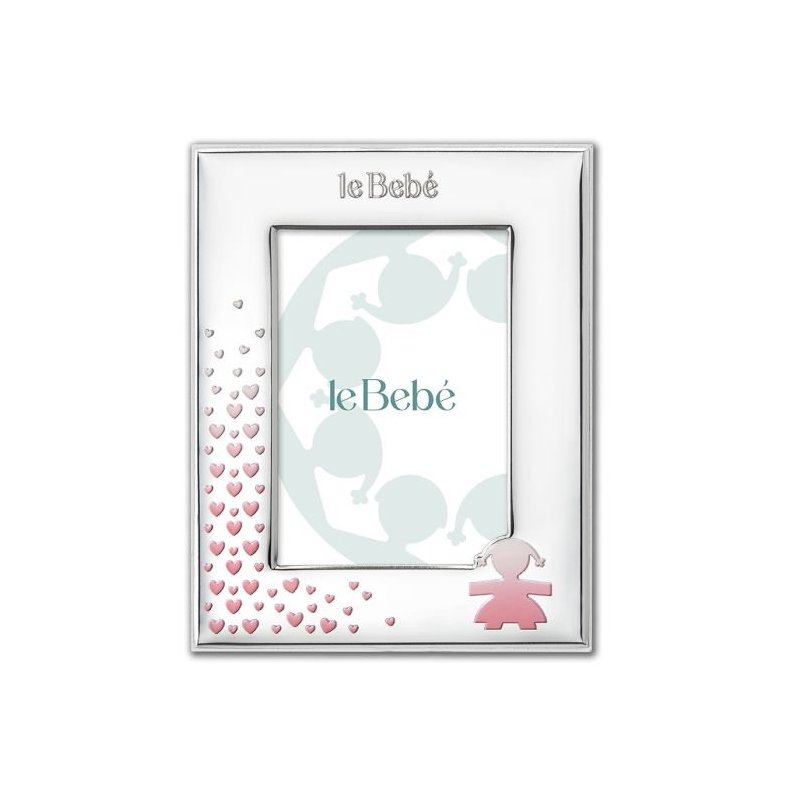 Le Bebé - Cornice Sagoma Bimba - Argento - 10X15 Cm